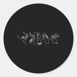 Bones Come Alive Ezekiel 37 Halloween Skeleton Sku Classic Round Sticker