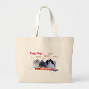 Bones Happy Dogs Large Tote Bag