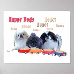 Bones Happy Dogs Poster