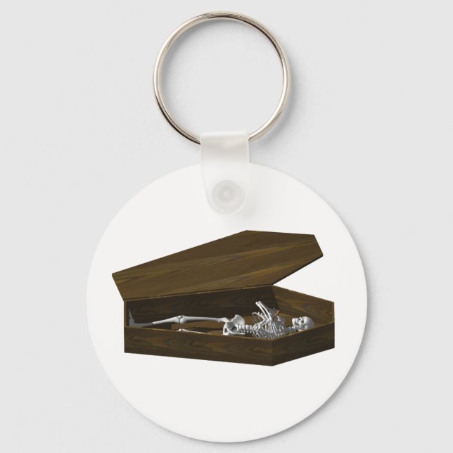 Bones in a Coffin: Halloween: Keychain (Front)