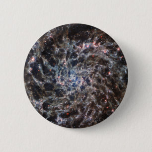 Bones of Galaxy IC5332 from JWST 2 Inch Round Button