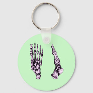 Bones of the feet - purple keychain