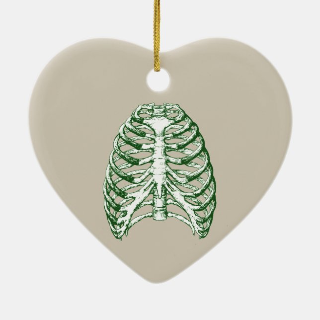 Bones of the Human Thorax Ceramic Ornament (Back)