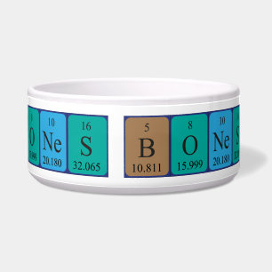 Bones periodic table name pet bowl 2A