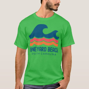 Boneyard Beach South olina Vintage Wave T-Shirt