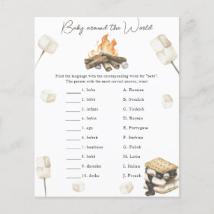 Bonfire baby shower - Baby around the world game