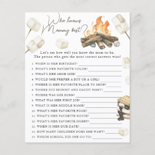 Bonfire baby shower - Who knows mommy best