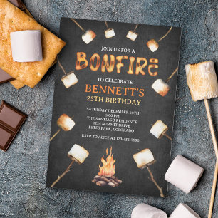 Bonfire Birthday Invitation