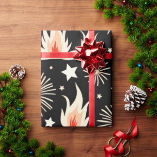 Bonfire Celebration Design Wrapping Paper