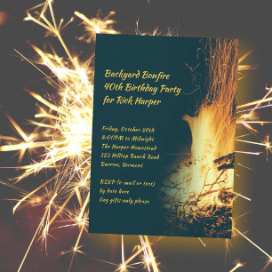 Bonfire Guys Automne Anniversaire Fête Invitation