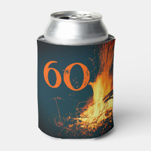 Bonfire His Birthday Age Birthday Party Can Cooler