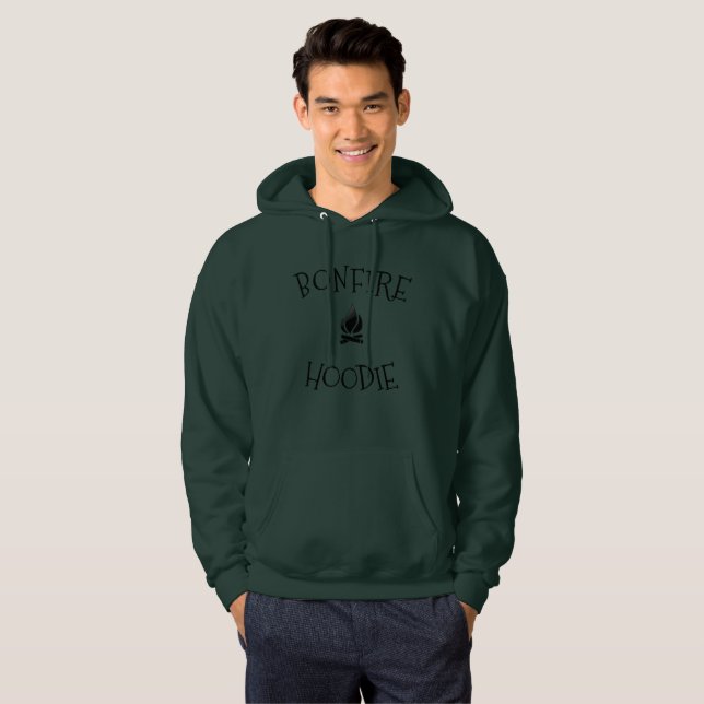BONFIRE HOODIE MENS GREEN (Front Full)