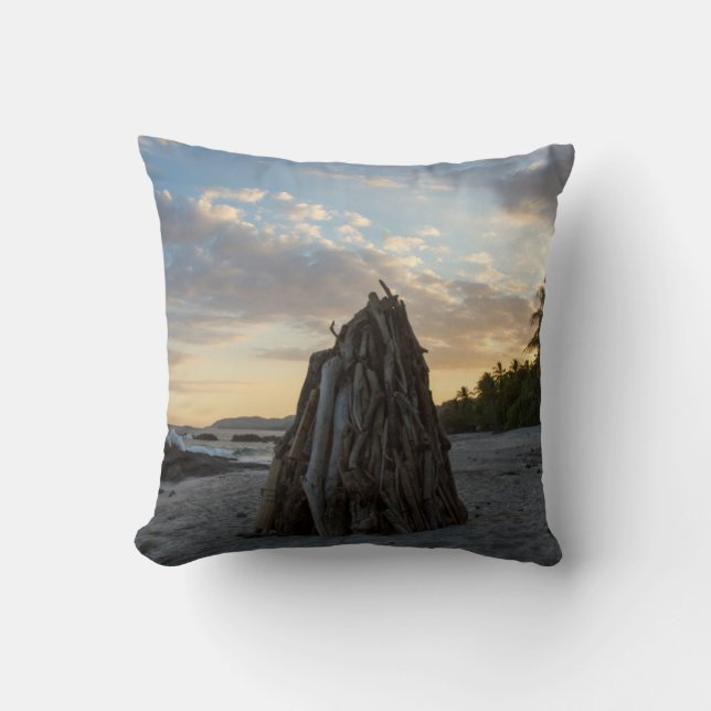 Bonfire In Montezuma Throw Pillow (Front)