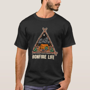 Bonfire Life Camping Wildlife Camper Outdoor Natur T-Shirt