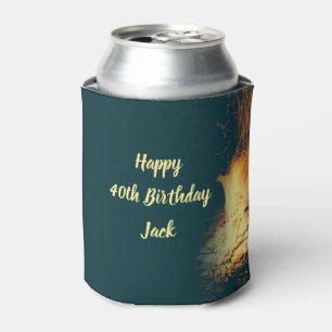 Bonfire Outdoor Birthday Party Can Cooler