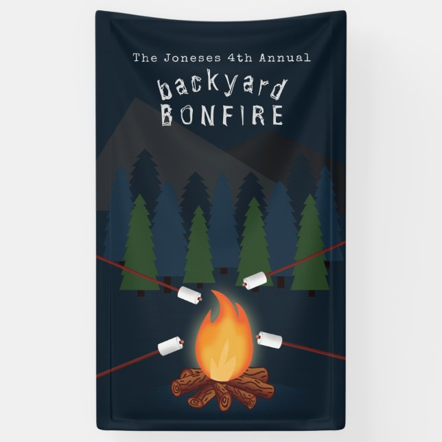 Bonfire Party Banner (Vertical)
