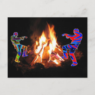 BonFire Party  Bon Bonne Fire Postcard