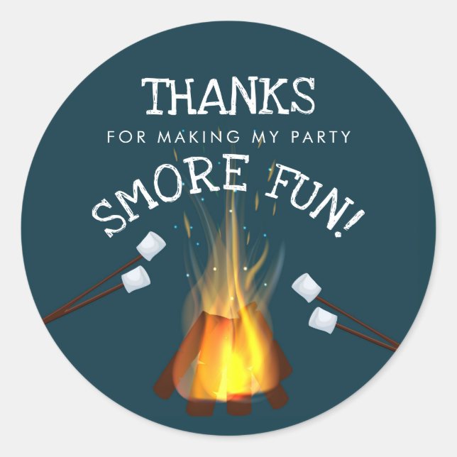 Bonfire Party Favour Stickers (Front)
