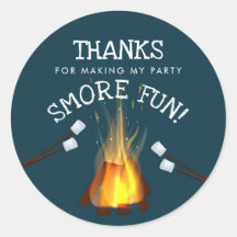 Bonfire Party Favour Stickers