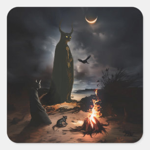 Bonfire Square Sticker
