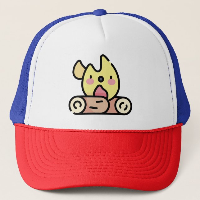 bonfire trucker hat (Front)
