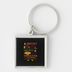 Bonfires Pumpkin Spice Everything Fall Gift Keychain