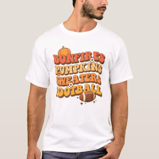 Bonfires Sweaters Pumpkins Football Retro Fall Tha