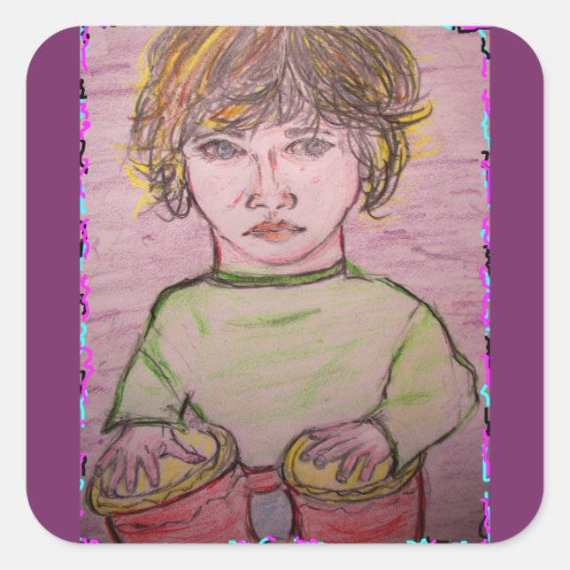 bongo boy square sticker (Front)