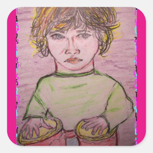 bongo boy square sticker (Front)