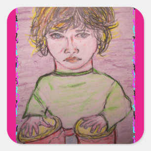 bongo boy square sticker