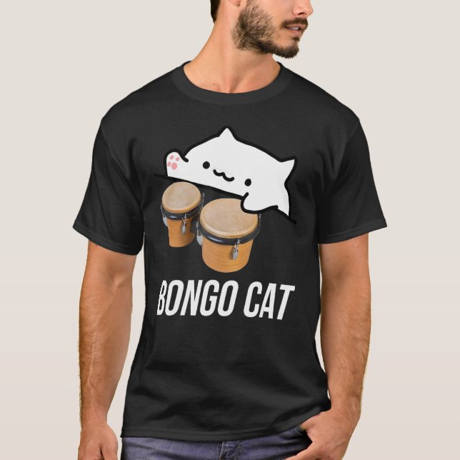 bongo cat meme tshirt with a cute bongo cat 1 (Front)