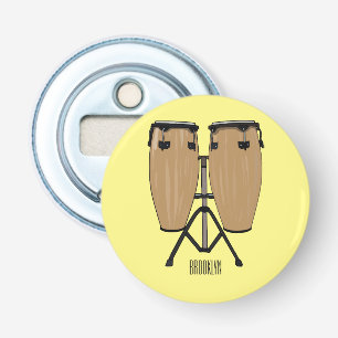 Bongo drum cartoon illustration  bottle opener