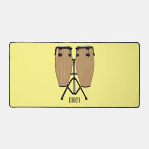 Bongo drum cartoon illustration  desk mat