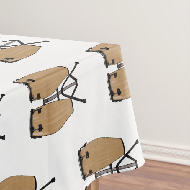 Bongo drum cartoon illustration  tablecloth (In Situ)