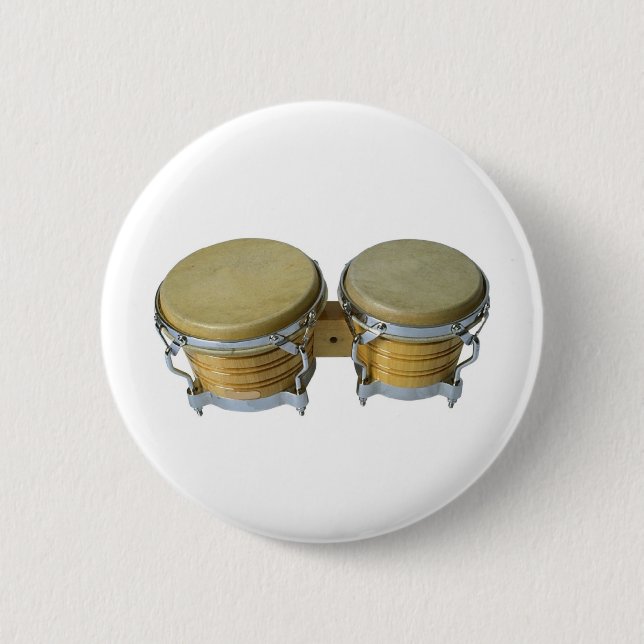 Bongo Drums 2 Inch Round Button (Front)