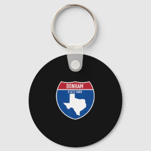 Bonham State Park Texas Tx Highway Vacation Souven Keychain