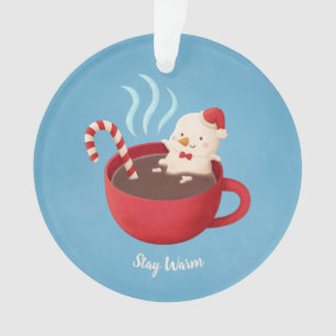Bonhomme de neige de fonte chaud de séjour mignon