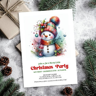 Bonhomme de neige drôle paisible invitation joie d