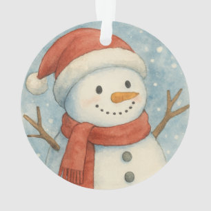 Bonhomme de neige festif dans un monde de merveill