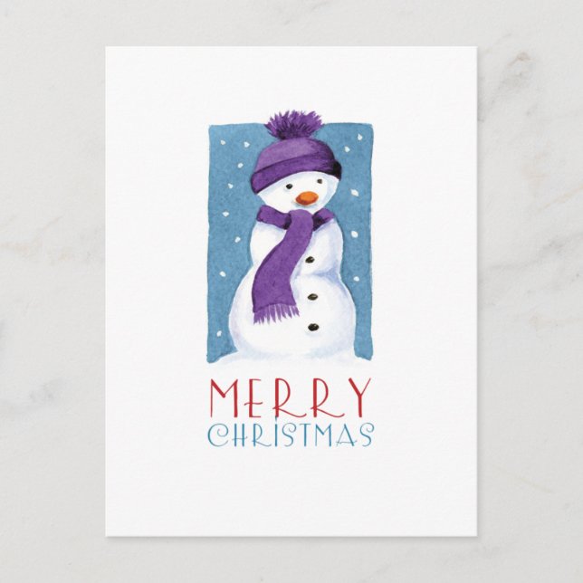 Bonhomme de neige | Joyeuses cartes postales de No (Devant)