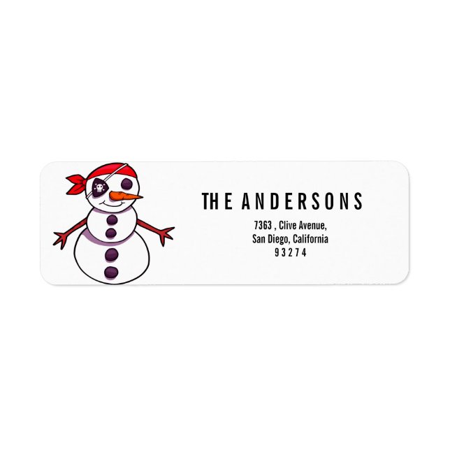 bonhomme de neige pirate Noël (Devant)