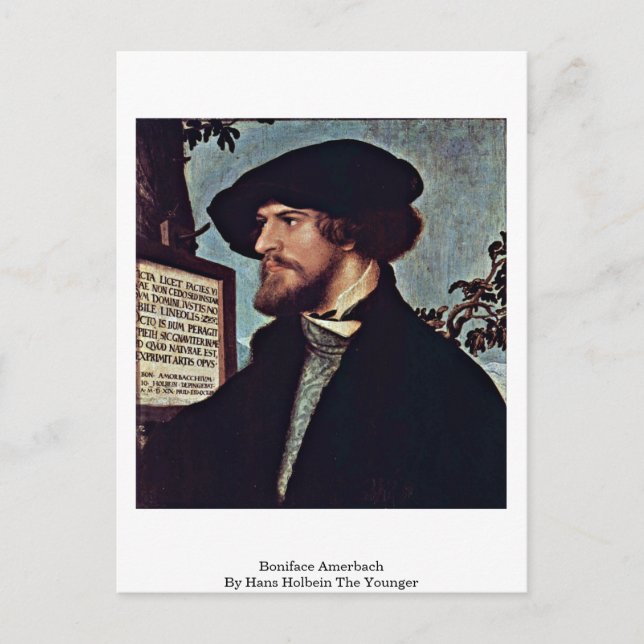 Boniface Amerbach By Hans Holbein The Younger Postcard (Front)