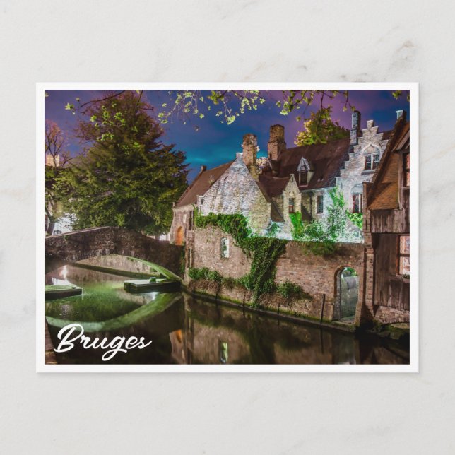 Bonifacius Bridge in Bruges Postcard (Front)