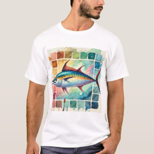 Bonito fish in watercolor 100724AREF110 - Watercol T-Shirt