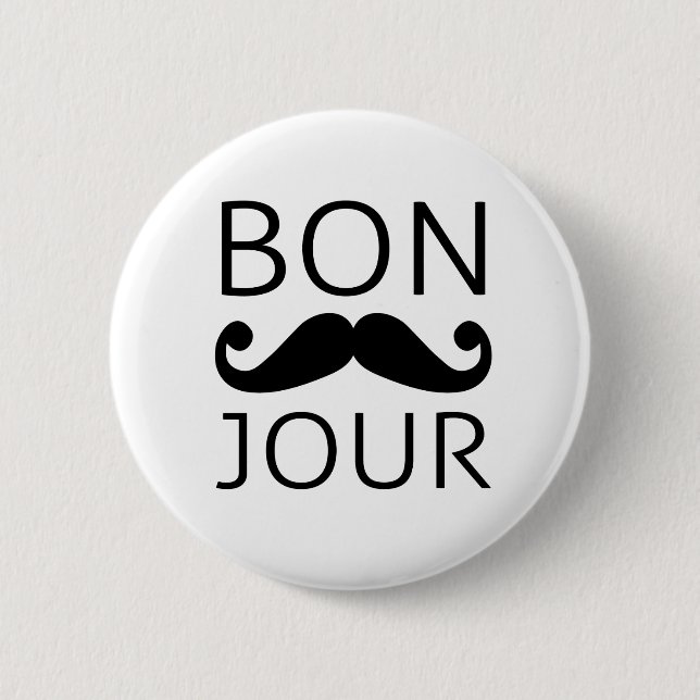 bonjour 2 inch round button (Front)