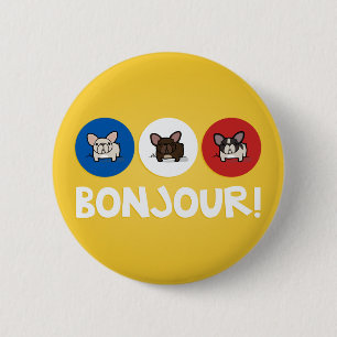 Bonjour! 2 Inch Round Button