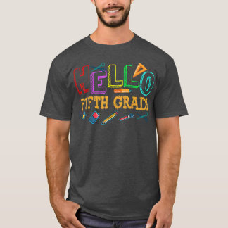 Bonjour 5e année 5e année Retour à l'école T-shirt