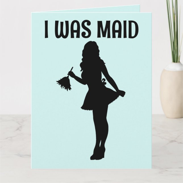 BONJOUR ANNIVERSAIRE CARTE FRANÇAISE MAID POUR MAR (Devant)
