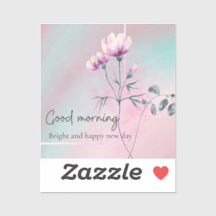 Bonjour autocollant dans de jolies couleurs.