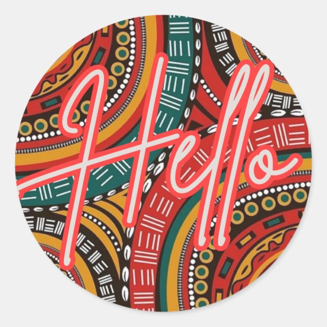 Bonjour autocollants (Devant)